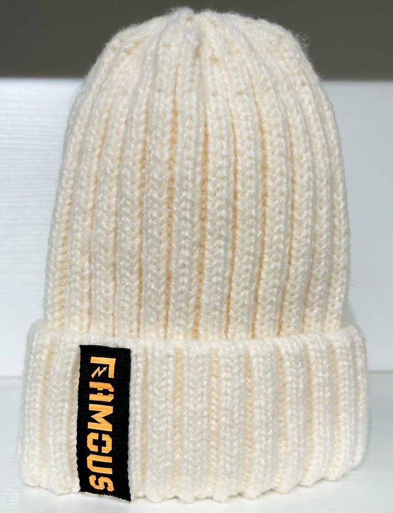 Winter Hat Knitted For Women With Letter Embroidery Korean Style For Daily Use