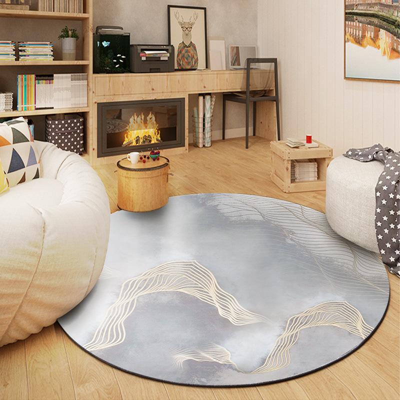 Round Carpet Simple Geometry Living Room Coffee Table Carpet Bedroom Bedside Computer Rocking Chair Mat