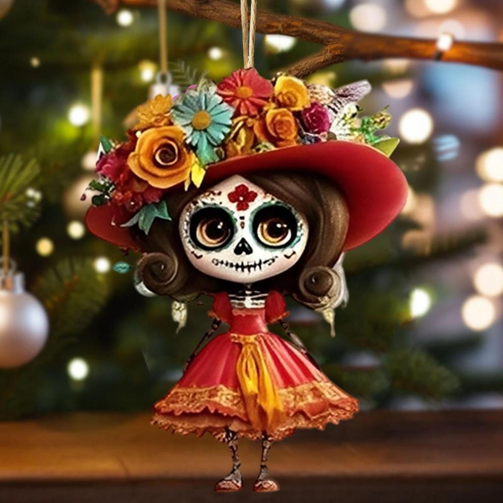 Halloween Tree Ornaments 30 Pieces Wooden Halloween Horror Nights Decor 2D Festive Spooky Pendant Decor For Festival Party