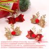 Set of 4 Christmas Hair Accessories: Deer Antler Christmas Hairpins, Ribbon Hair Clips, Cute Reindeer Christmas Hair Ornaments with Pom Poms, Cosplay