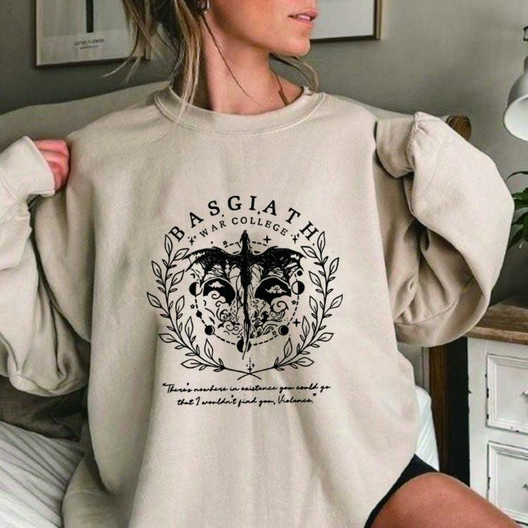 Fourth Wing Fly or Die Hoodie Violet Sorrengail Basgiath War College Sweatshirt Bookish Gift Comfort Color Tops