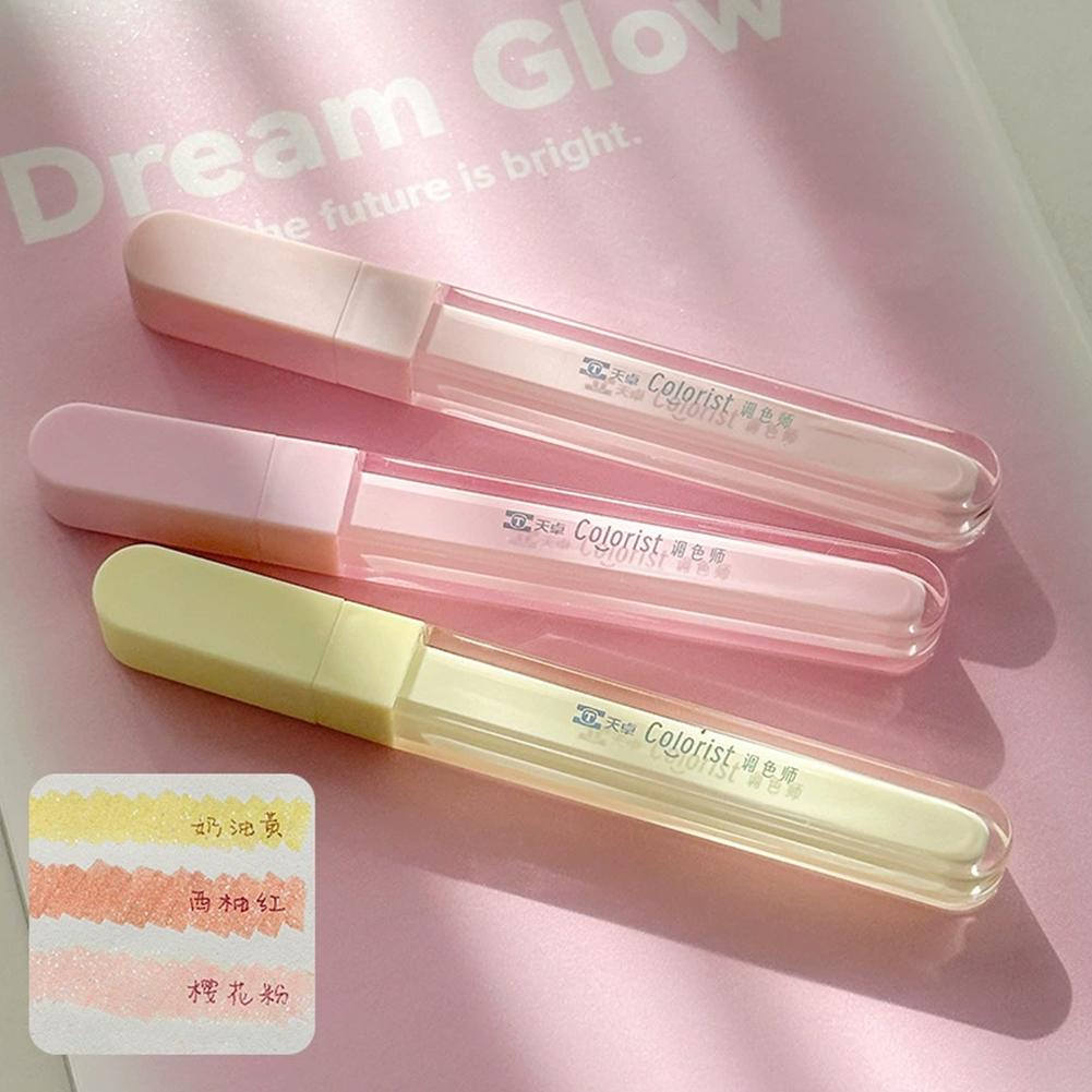

3PCS Glitter Highlighter Fluorescent Glitter Markers Note Taking Shining Pen for Journaling Scrapbooking Supplies Drawing Art 1