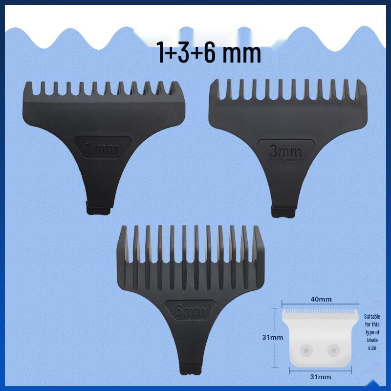 Retro Pompadour Electric Hair Clipper Set: Limit Comb, Blade, Caliper, Positioning Comb Accessories