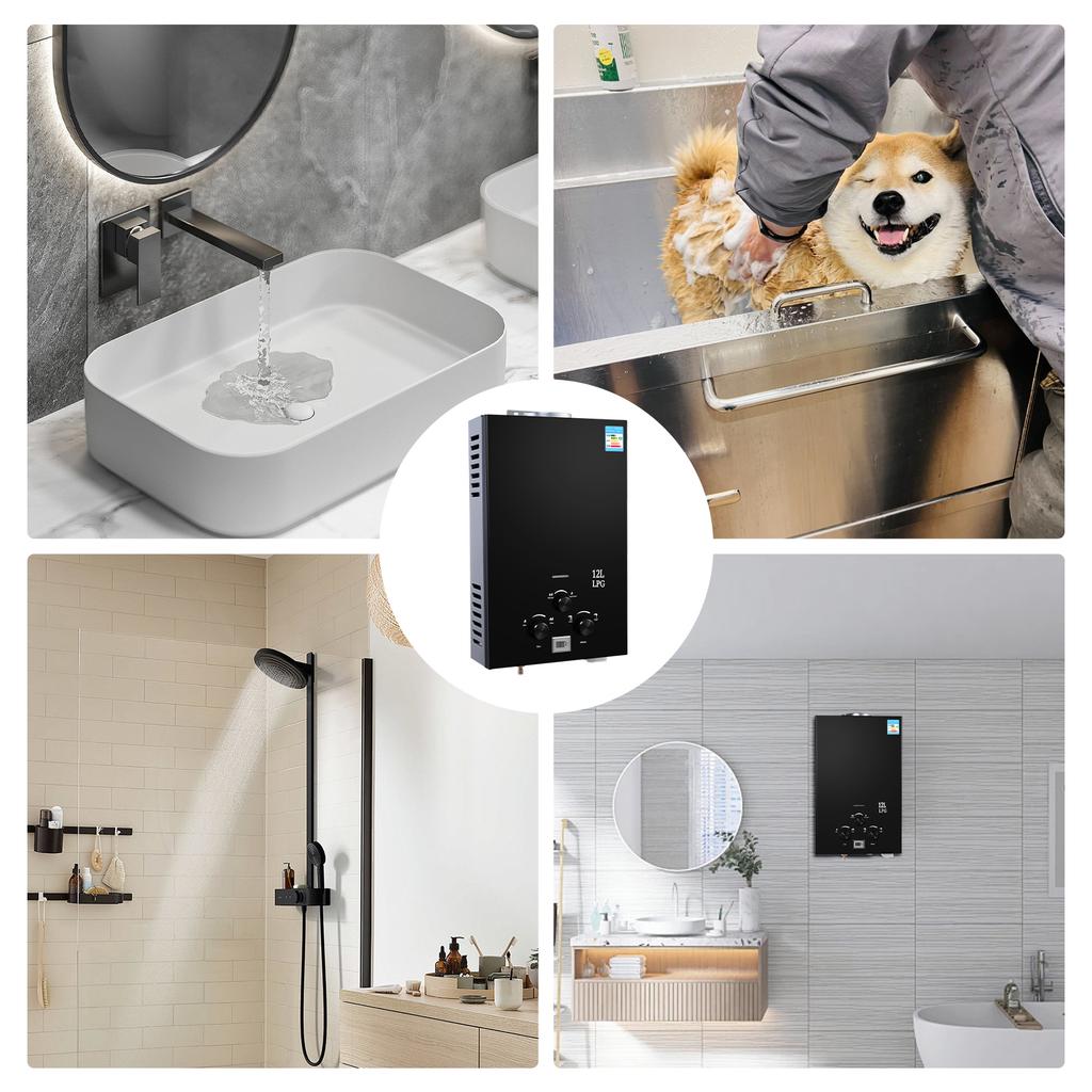 LED Display Propane Shower Water Heater Outdoor Water Heater Liquefied Propane Water Heater Outdoor Shower Heater for Home