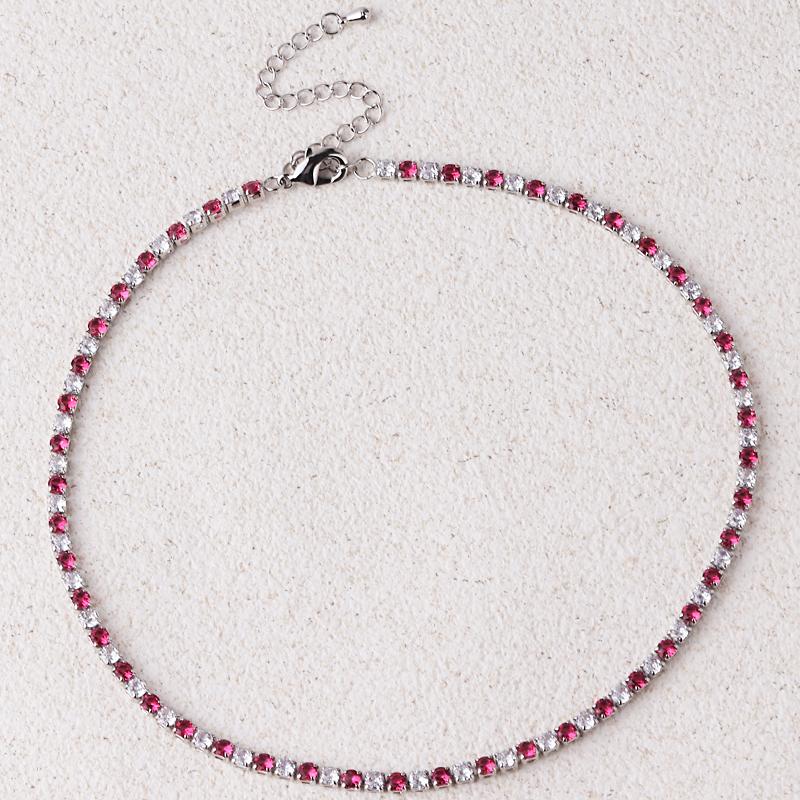 NEWEST Sexy Choker Iced Out Tennis Chain Necklace For Women Luxury Cubic Zircon Crystal Short Hiphop Neck Accessories Jewelry