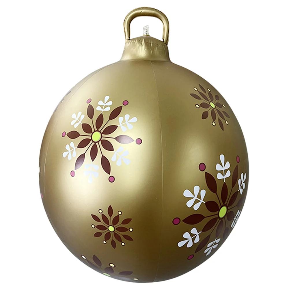 60CM Christmas Inflatable Ball Xmas Decorative Ball Inflated Toy Ball Giant Big Balls New Year Party Christmas Gift Home Decor