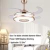 42-Inch LED Ceiling Fan with Invisible Blades for Restaurant, Living Room, Bedroom - Enhanced Airflow
