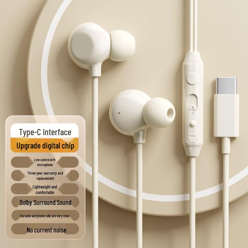 Er Ye Wired In-Ear Type-C Sleep Earphones for Apple, Huawei, Xiaomi, Oppo, Honor
