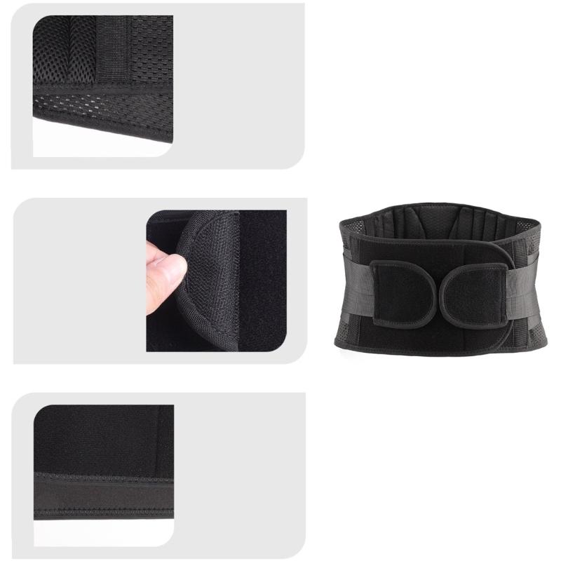 Elastic Back Brace With Enhanceds Lumbar Support Adjustable Waist Trimmer Belt For Gym Office Use And Travel