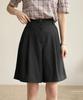 Ppaeppae Back Elastic Two-Pintuck Wide Fit Knee-Length Bermuda Pants