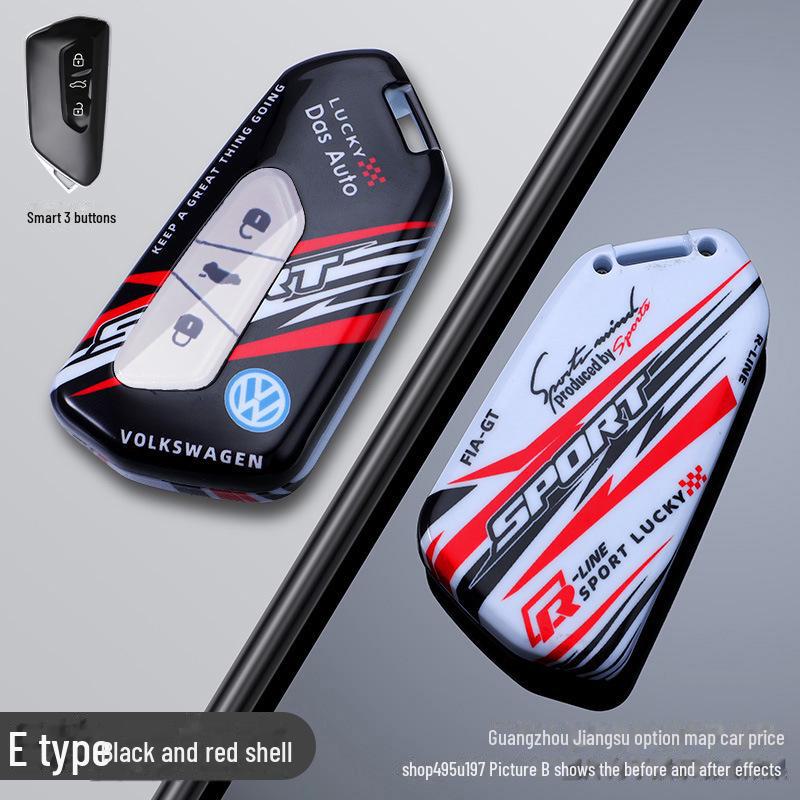 Volkswagen Lingdu L Nyckelskydd för Golf 8, Ang id3, id4, id6 - X Spänne design för kvinnliga förare.