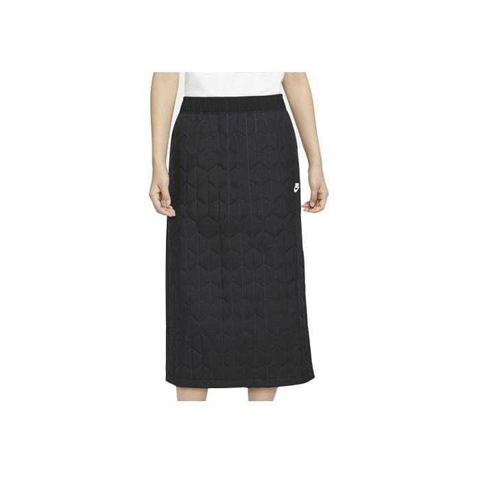 Nike Casual Comfortable Solid Color Long Skirt Women skirts Black CU6694-010
