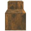 Shoe Cabinet Smoked Oak Finish 150 x 35 x 45 cm Particleboard