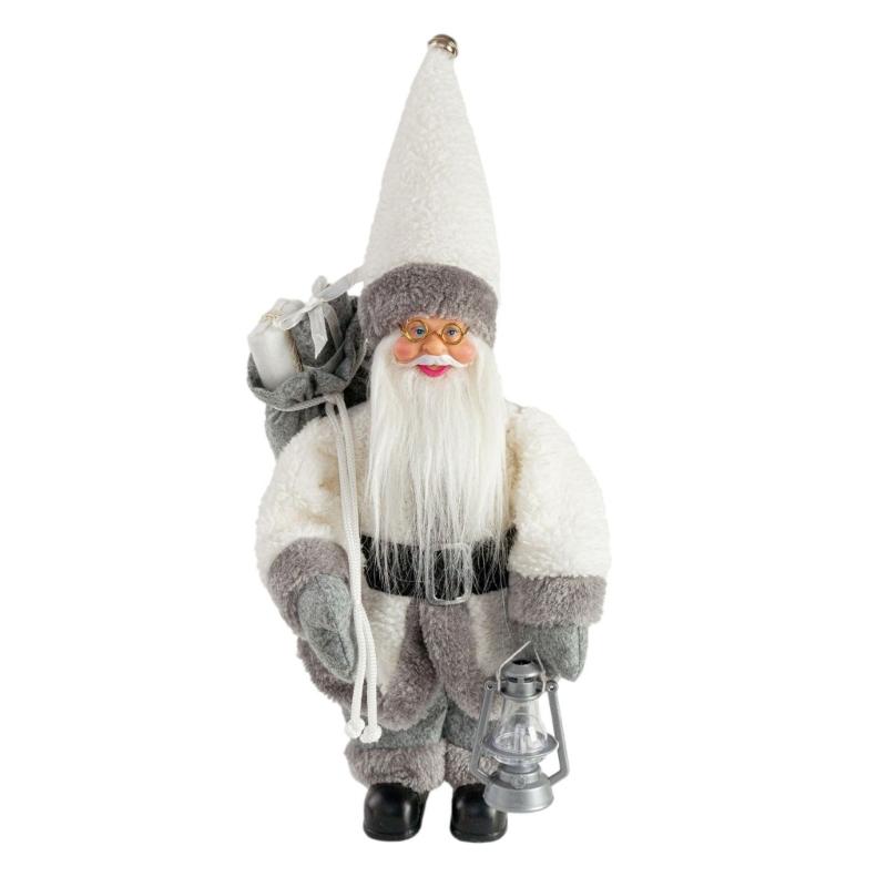 Festival Santa Doll with Sturdy Base Holiday Homes Office Decors Indoors Outdoor Christmas Display 12Inch