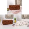 Casual Corduroy Cartoon Student Pen Case With Large Capacity For School And Office Use