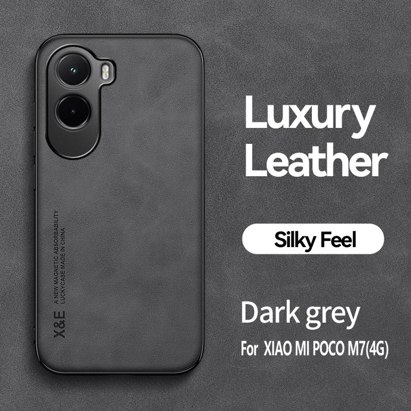For POCO M7 Magnetic Wear-Resistant Lenses All-Pack Sheepskin Anti-Drop Anti-Fingerprint Phone Case