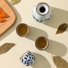 Japanese Sake Pot Kit Hand Painted Underglaze shochu Cup Set Retro Wine Ceramic Two Cups Barware For Gift Bar Sets Accessories