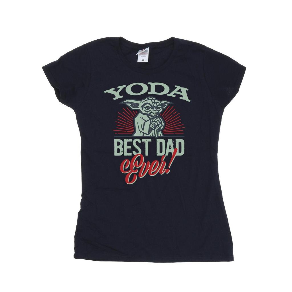 Star Wars Womens/Ladies Mandalorian Yoda Dad Cotton T-Shirt
