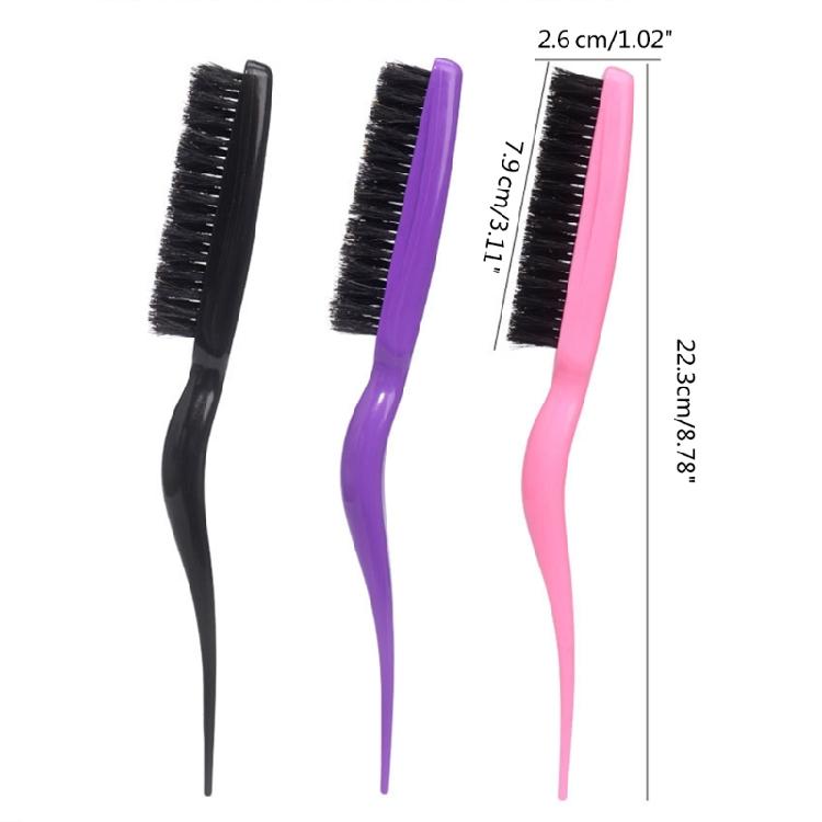 Boar Bristle Brush Comb Hair Teasing Brush for Women Men Salon Boar Bristle Comb