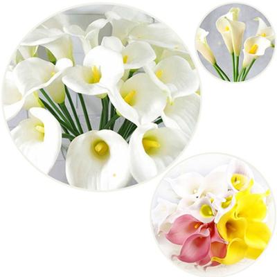 5er-Pack Calla-Lilien-Braut-Hochzeitsstrauß aus Latex mit echtem Touch und künstlichem Blumendekor