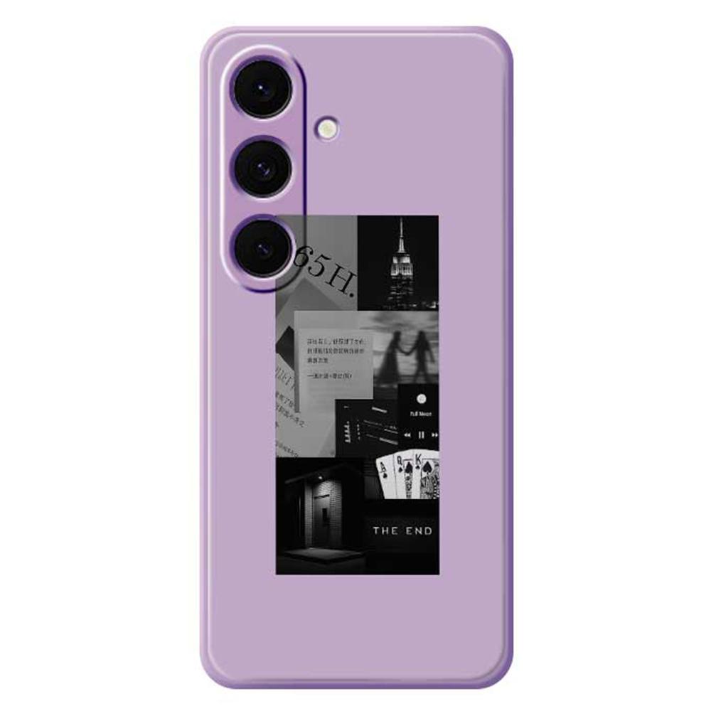 For Samsung Galaxy S24 FE Case Stitching Photos Pattern Printing Straight Edge TPU Phone Back Cover