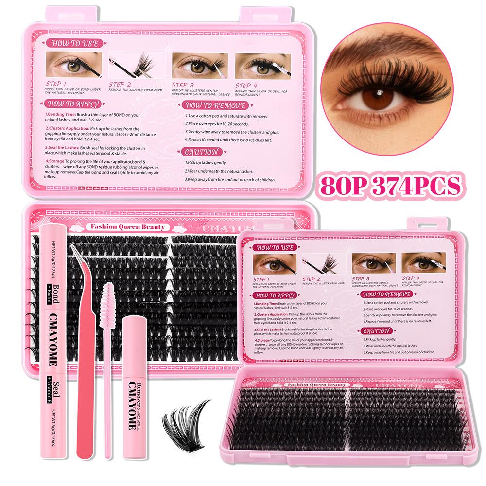 D-Song Single Cluster False Eyelash Extension Set 30P100Pdiy Segmented Grafting Natural Dense Hair