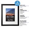 8x10 Black Picture Frames 5-Pack Matted 5x7 Tabletop Wall Display Gallery Framing Durable Shatter Resistance Home Decor