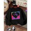 Kids Crewneck Sweatshirt, Cool Trendy Pattern Print, Casual Tops for Fall & Winter