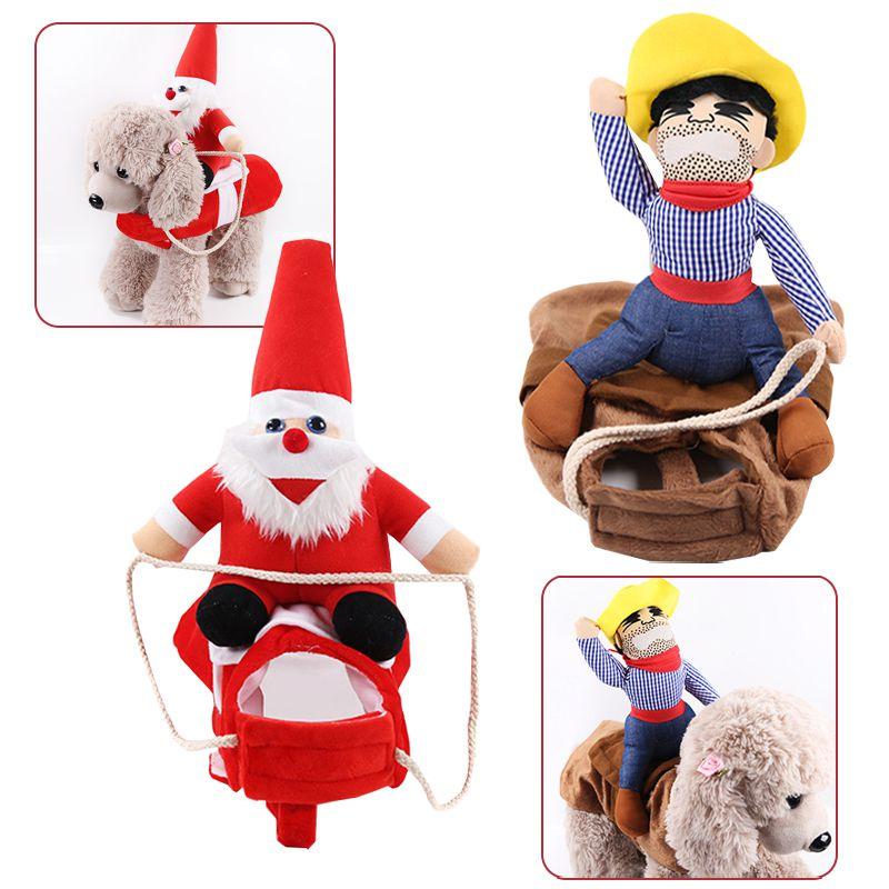 Dog Rider Christmas Costume Knight Style With Doll And Hat Pet Dressing Suit