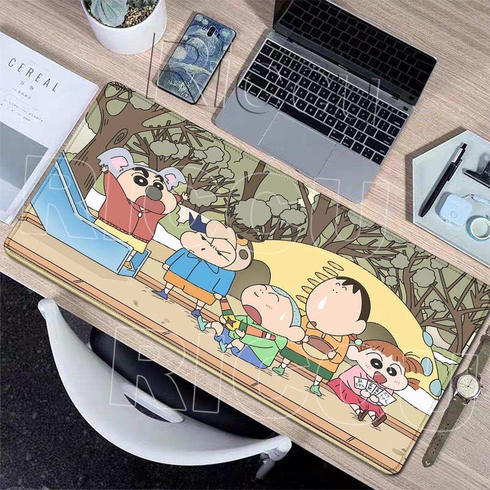 Extended Anime Cartoon Mouse Pads C-Crayon Shin-chans Desk Mats Peripherals HD Gamers Anti-slip Keyboard PC Rubber Table Carpets