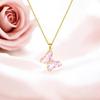 Rose Gold Plated Stylish Butterfly Jewellery Necklace Set for Women, Birthday Gift for Girls and Women