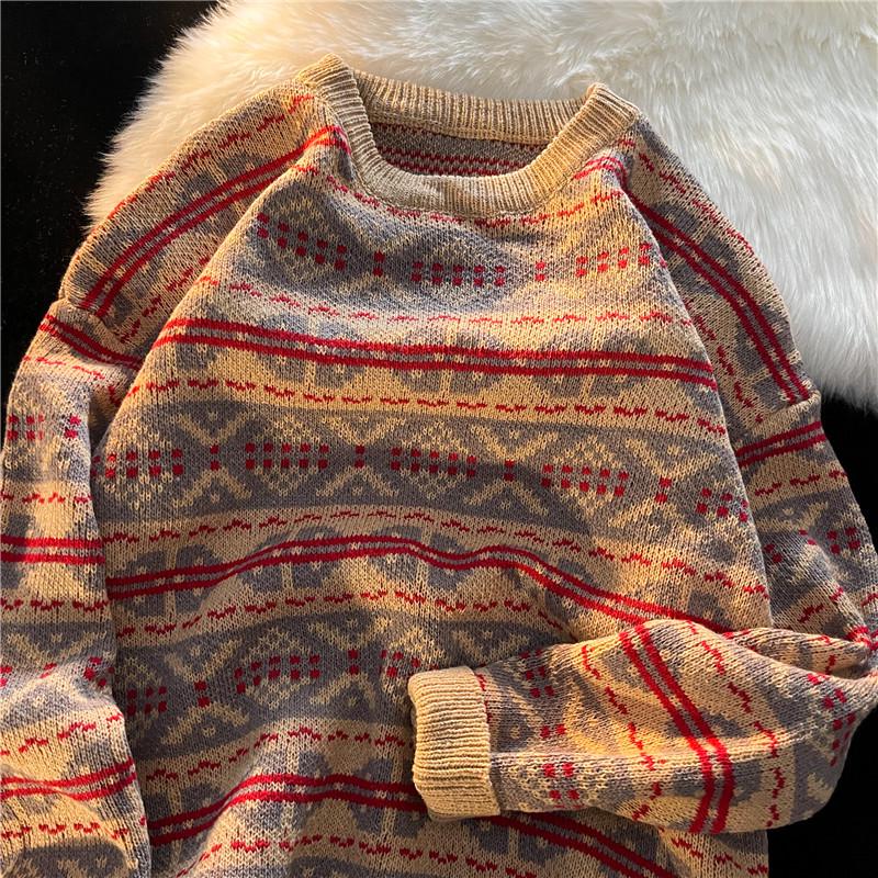 

Мужская ретро-вязаная одежда в этническом стиле - Модная зимняя повседневная XXL