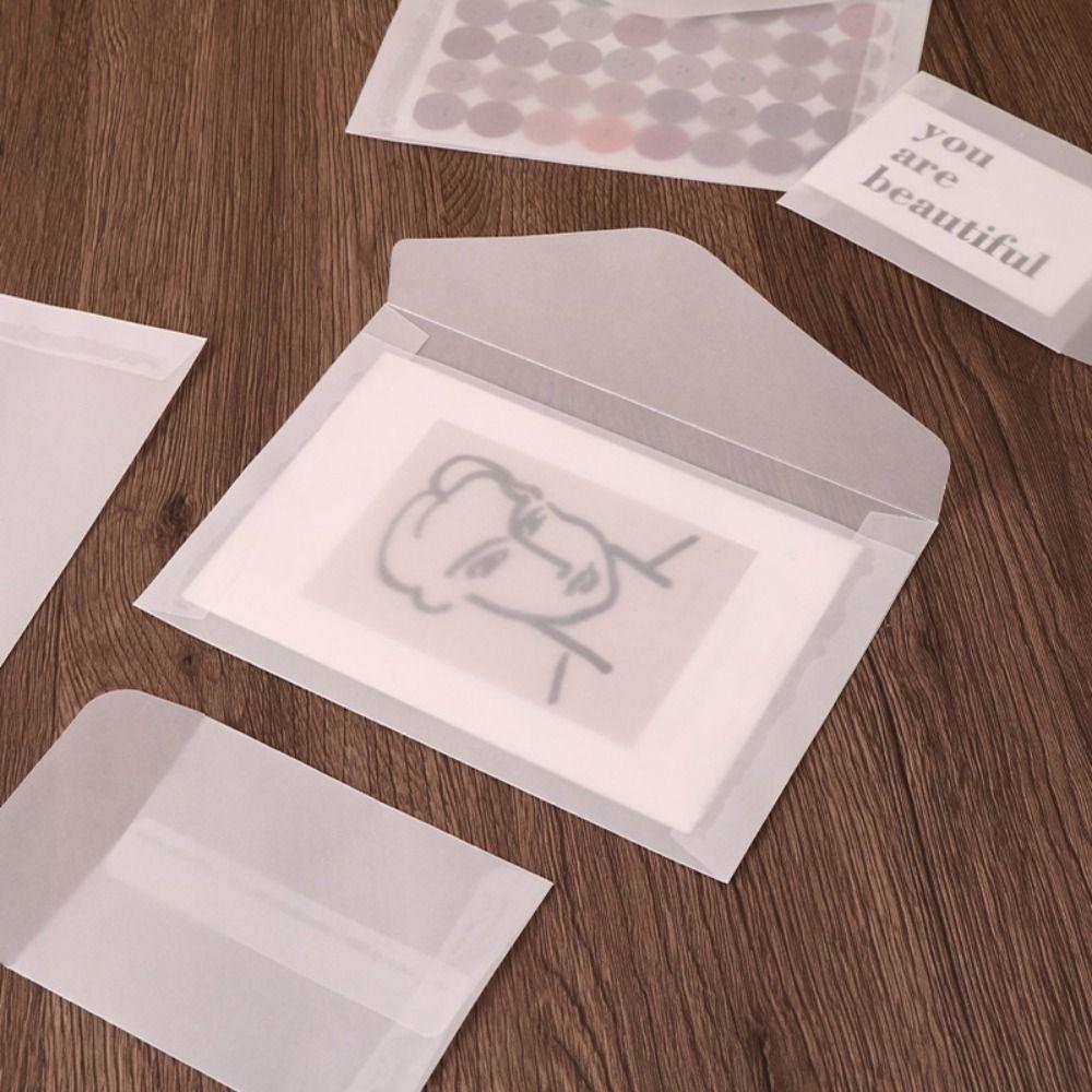 Semi Clear Transparent Envelope Scrub Card Packing Bag Invitation Card Holder Invitation Letter