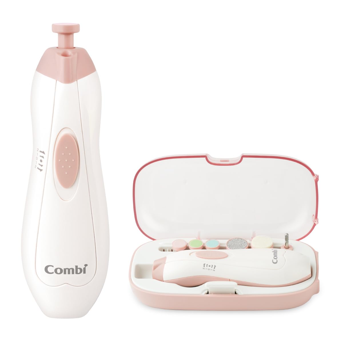 

Combi Baby and Mom Nail Care Set N Baby Pink with Mini Attachment for Easy Nail Viewing
