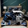 Skateboard Duvet Cover Set Hip Hop Style Bedding Set Colorful Rainbow Tie-Dye Hippie Abstract Graffiti Art Polyester Qulit Cover