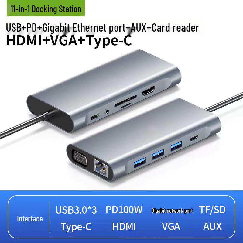 11-in-1 USB-C Erweiterungsdock mit Gigabit Ethernet für Laptops