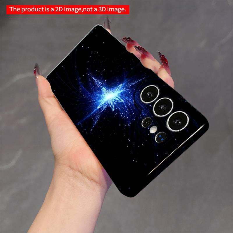 2DFlat Samsung Phone Case Cosmic Blue Starburst Explosion Applicable To Galaxy S22 S23 S24 S25ULTRA S26 A12 A13 A14 A15 A16