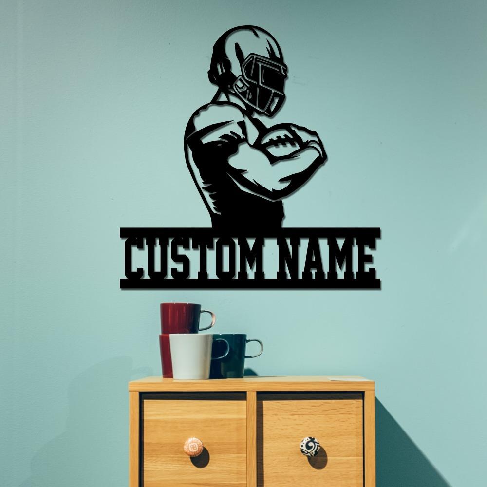 Custom Steel Basketball Athlete Wall Sign with Personalized Family Name - Sturdy Metal Decor for Indoor & Outdoor, Custom Wall Sculpture