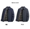Men's Winter Lightweight Goose Down Jacket - Middle-Aged Dad Style, Lapel, Business Casual, Button-Up, Warm Coat