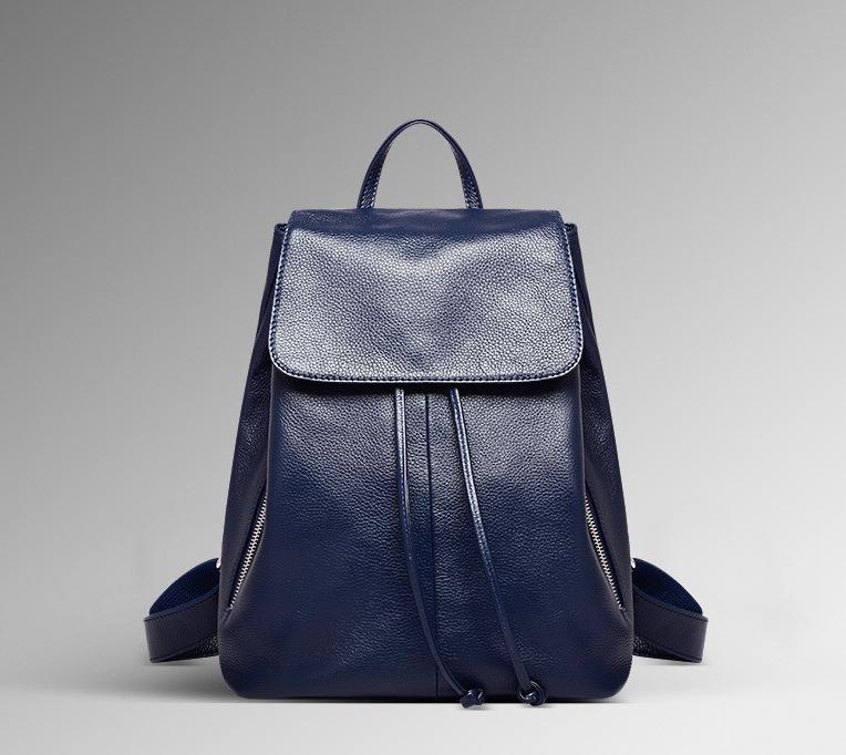 

Летний женский повседневный рюкзак из кожи в корейском стиле 2024 сапфир синий