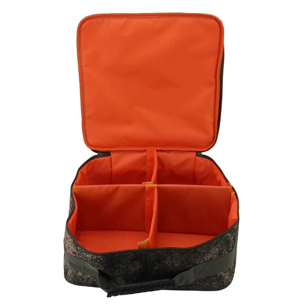 Fishing Reel and Gear Case Large Capacity Adjustable 4 Compartments Fishing Tackle Storage Bag