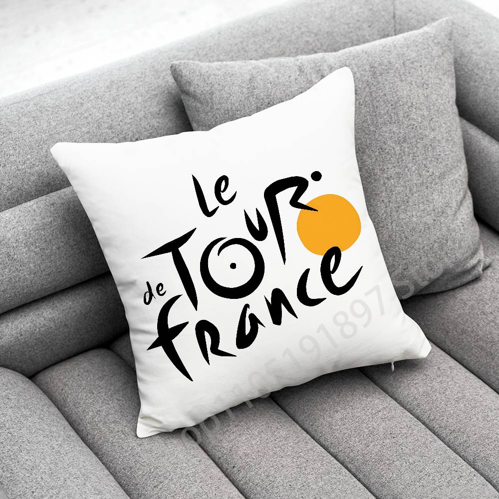 T-Tour de France Fahrrad Kissenbezug Für 45x45cm 40x40cm 30x30cm 50x50cm 55x55cm Quadratischer Heimkissenbezug Hülle