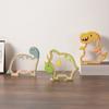 Spardose aus Holz Dinosaurier Klarer Acryl Münz-Geldbehälter Kleinkinder Jungen Mädchen Cartoon Dino Geldspardose Dekoration