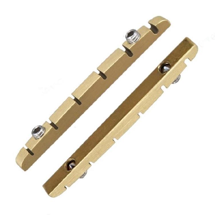 6 String Electric Guitar Brass Nut 42mm Length Adjustable Screw Mechanism For Personality String Height Setups