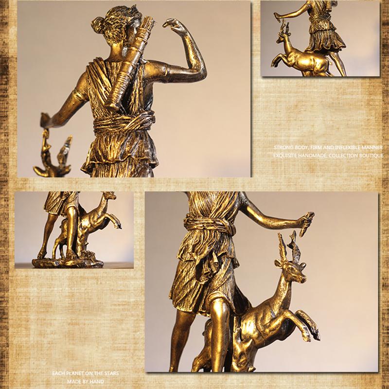 Goddess of The Moon Statue Crescent Moon Greek Roman Mythology Selene Luna Resin Sculpture for Home Altar Witchy Celestial Decor