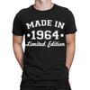 62nd Birthday Gift TShirt Made In 1964 Limited Edition Mens Womens Top TA34