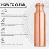 Copper Charge 950 Water Bottle, 1 Piece, Pure Copper, Leak-Proof, 16oz/475ml, BPA Free, Dishwasher and Microwave Safe (Design 3)