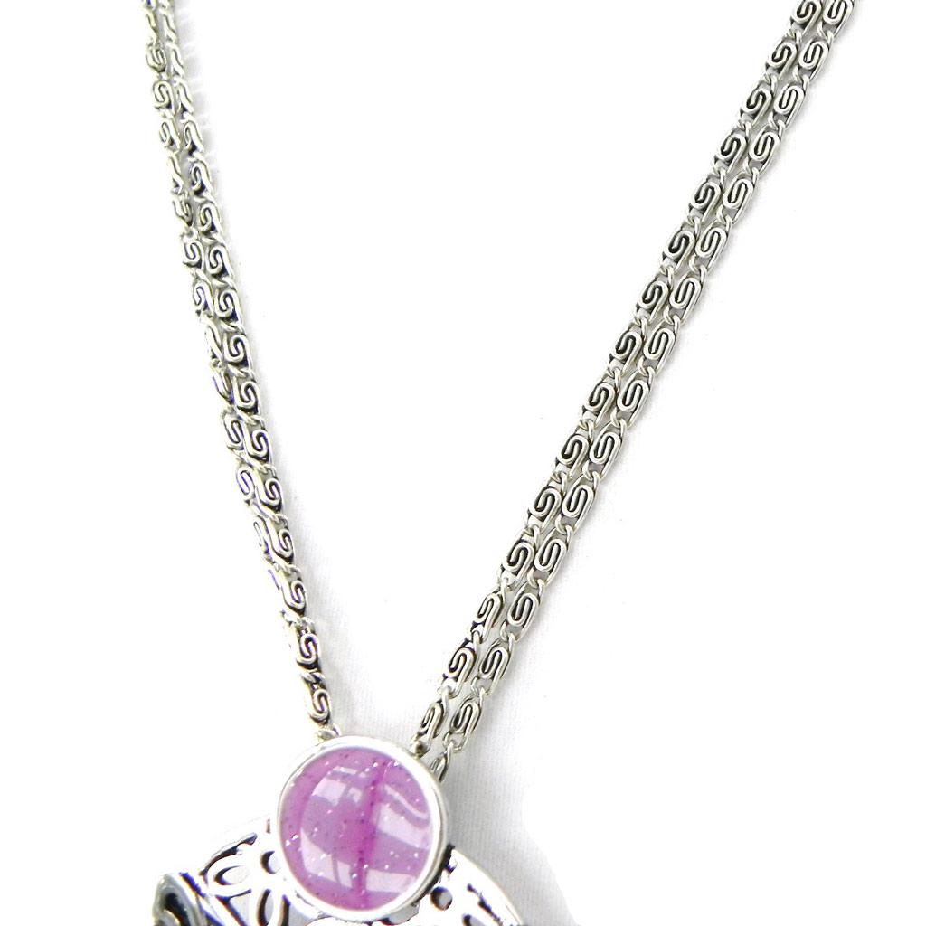 NOA [H8991] - Designer Necklace 'Carmen' Purple Gray Green