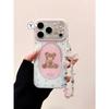Magnetic attraction · pink girl heart cartoon cute bear IMD double-layer mobile phone case, suitable for iPhone171615 case.