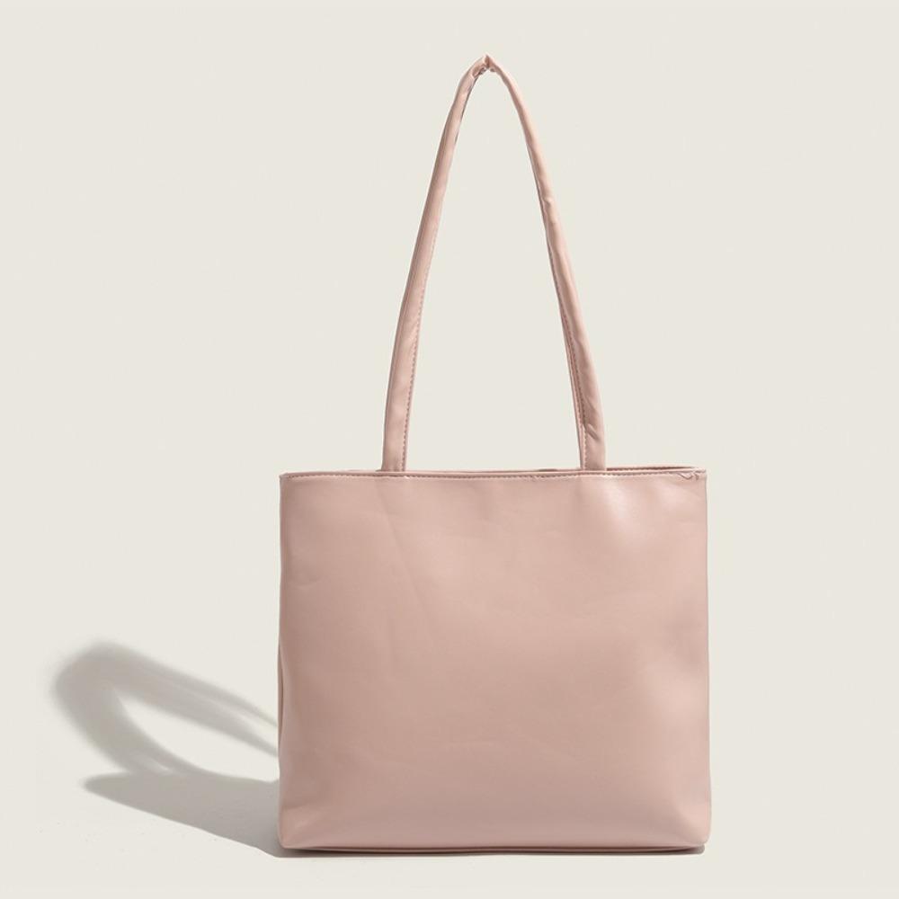 Fashion Solid Color Lace Bow Tote Bag Large Capacity Temperament Underarm Shoulder Bag Popular Trendy Commuting Bag Ladies